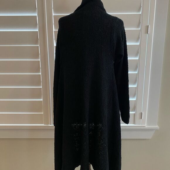 Size S/M Black soft open front long sleeved sweater Debut - Picture 4 of 8